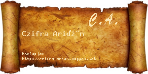 Czifra Arián névjegykártya